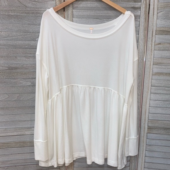 Free People Tops - Free People Cream Long Sleeve Top